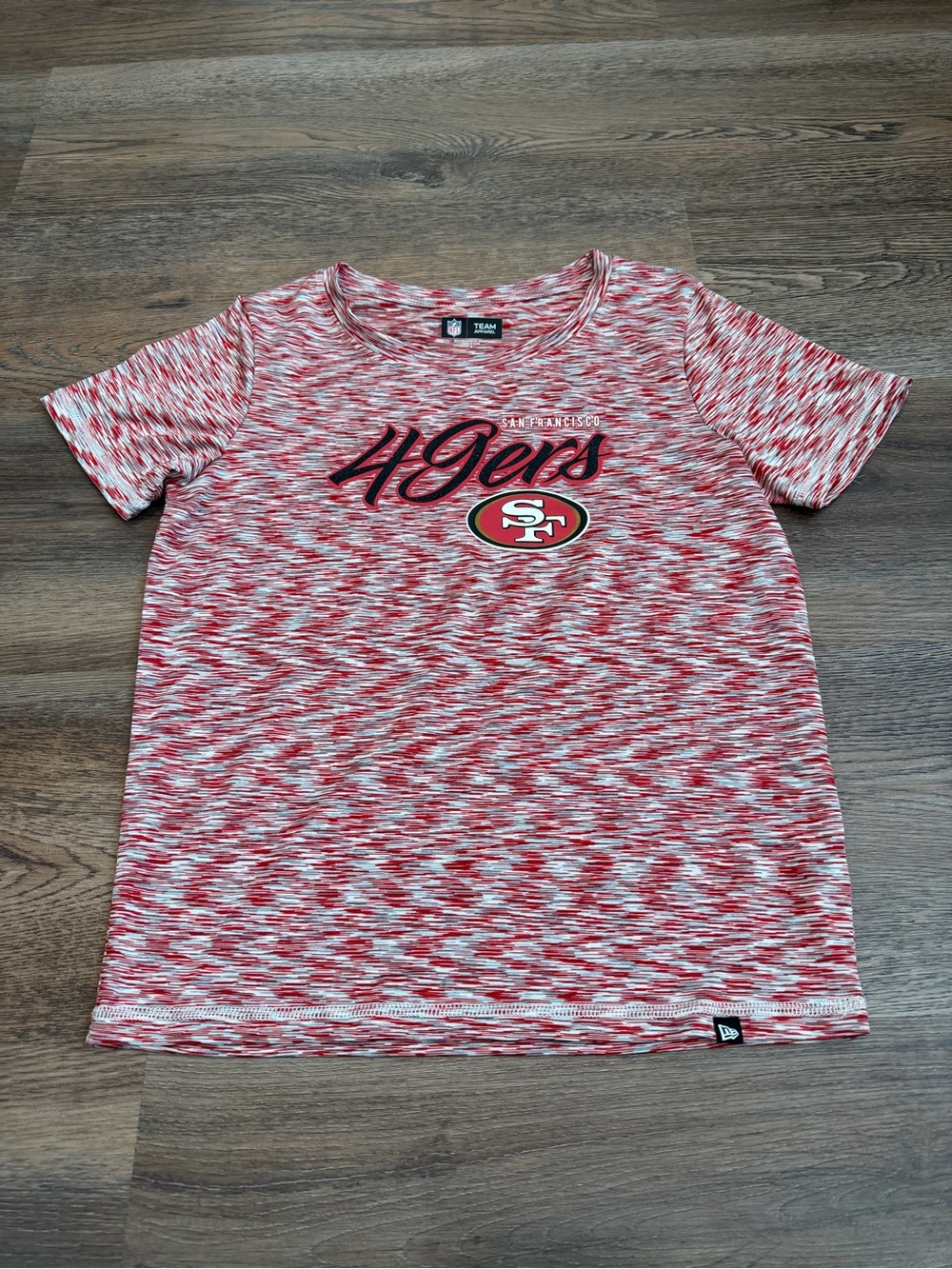 San Francisco 49ers Space Dye Glitter Tee NFL Team Apparel Size Small